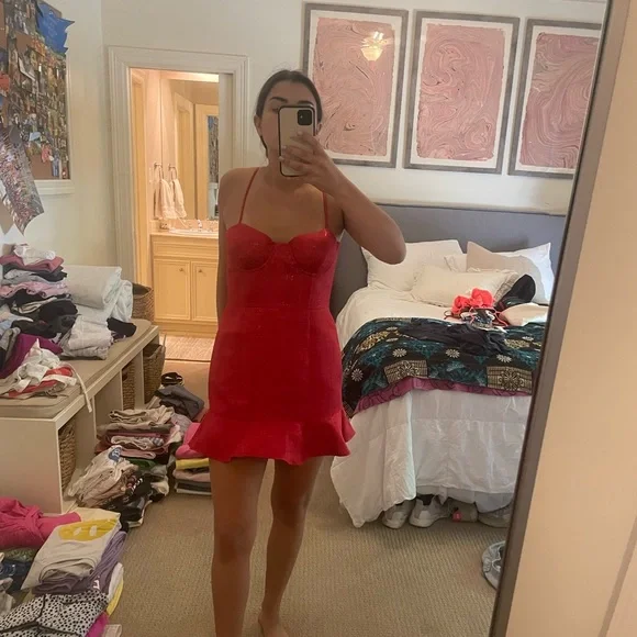 open lace back dress Miss Lola